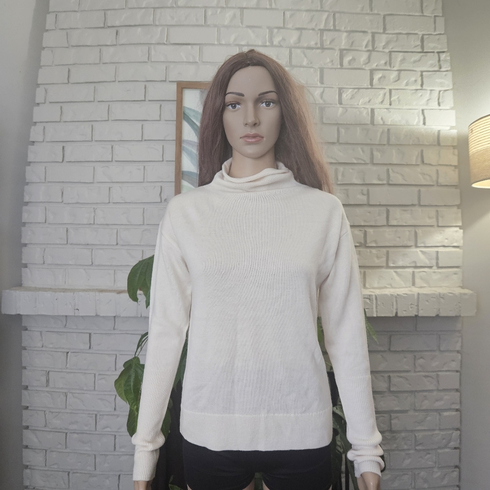 Aritzia Wilfred Merino Wool Soft Cream High neck Sweater